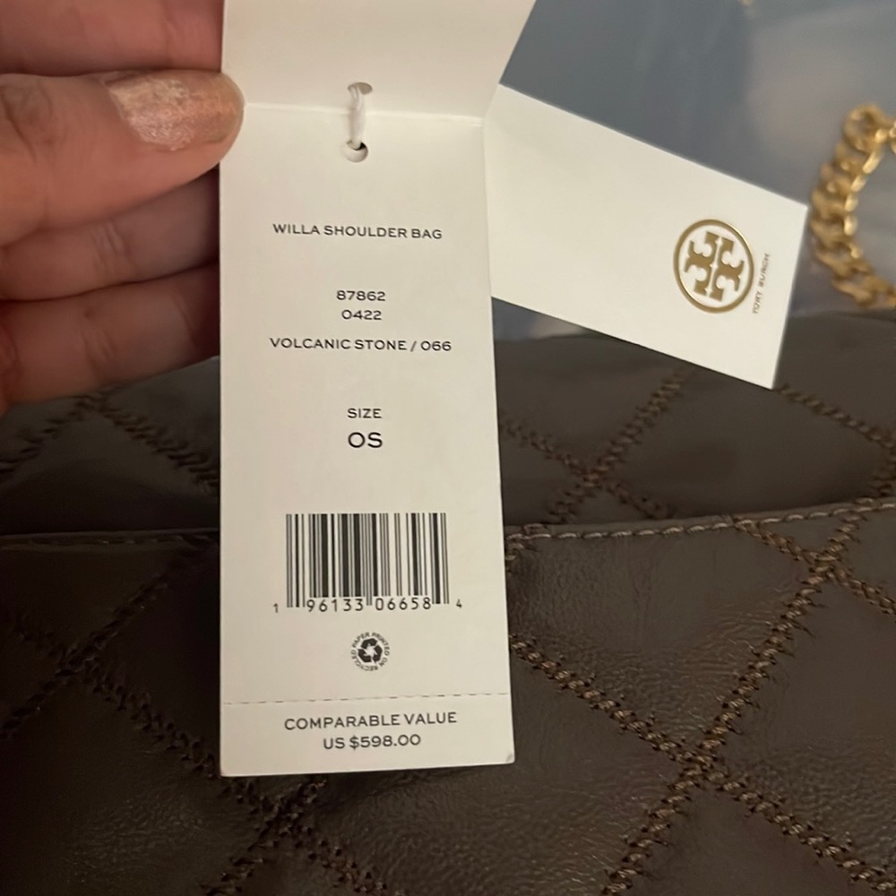 New Tory Burch willa black shoulder bag large - Picture 4 of 11